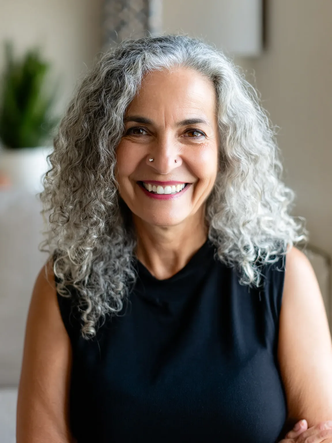 Silver Frost Natural Curls with High Volume
